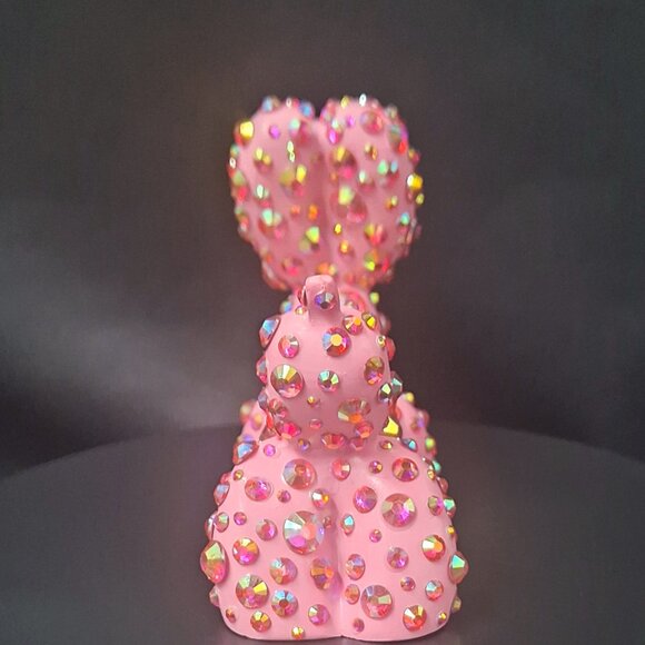 Pink Balloon Dog with Aurora Pink Stones, Unique Gift, Bling Decor - Picture 7 of 7